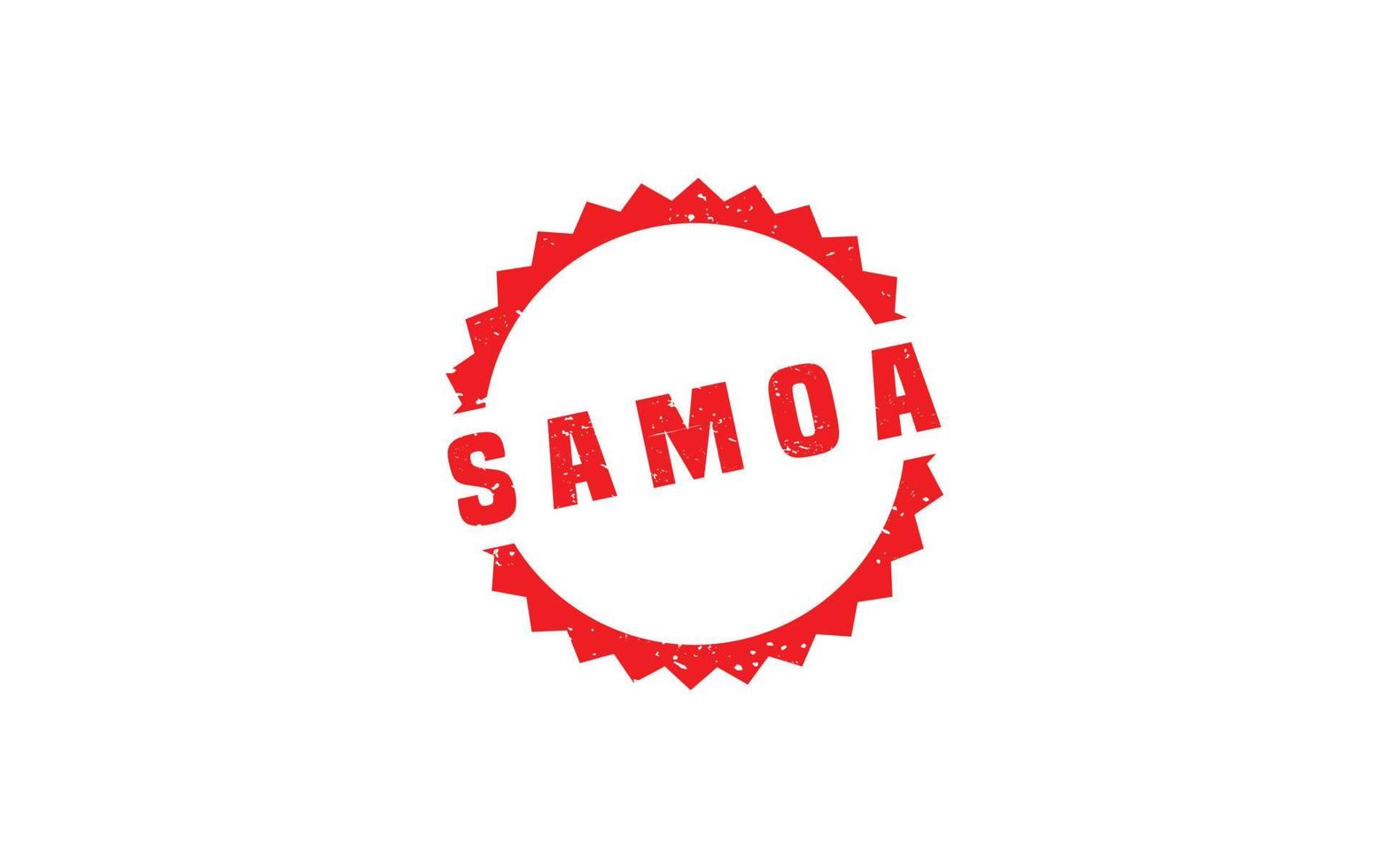 SAMOA stamp rubber with grunge style on white background vector
