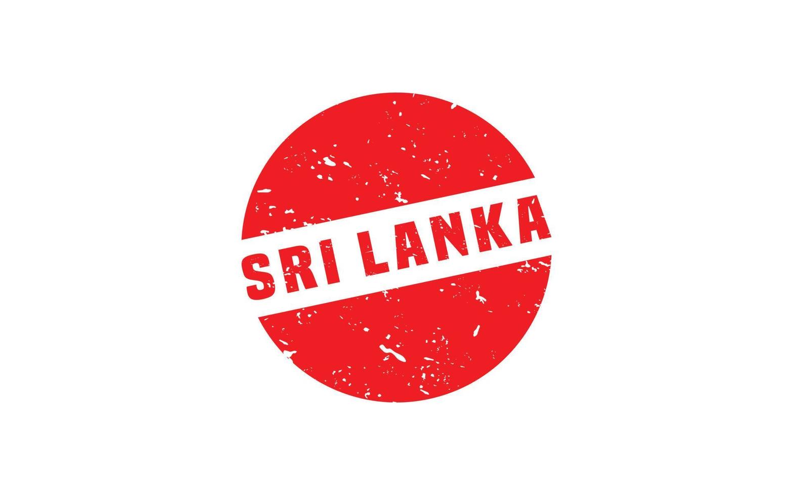 sri lanka sello caucho con grunge estilo en blanco antecedentes vector