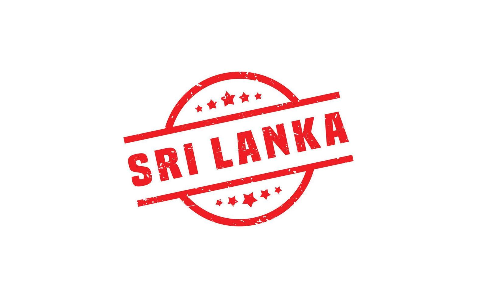 SRI LANKA stamp rubber with grunge style on white background vector