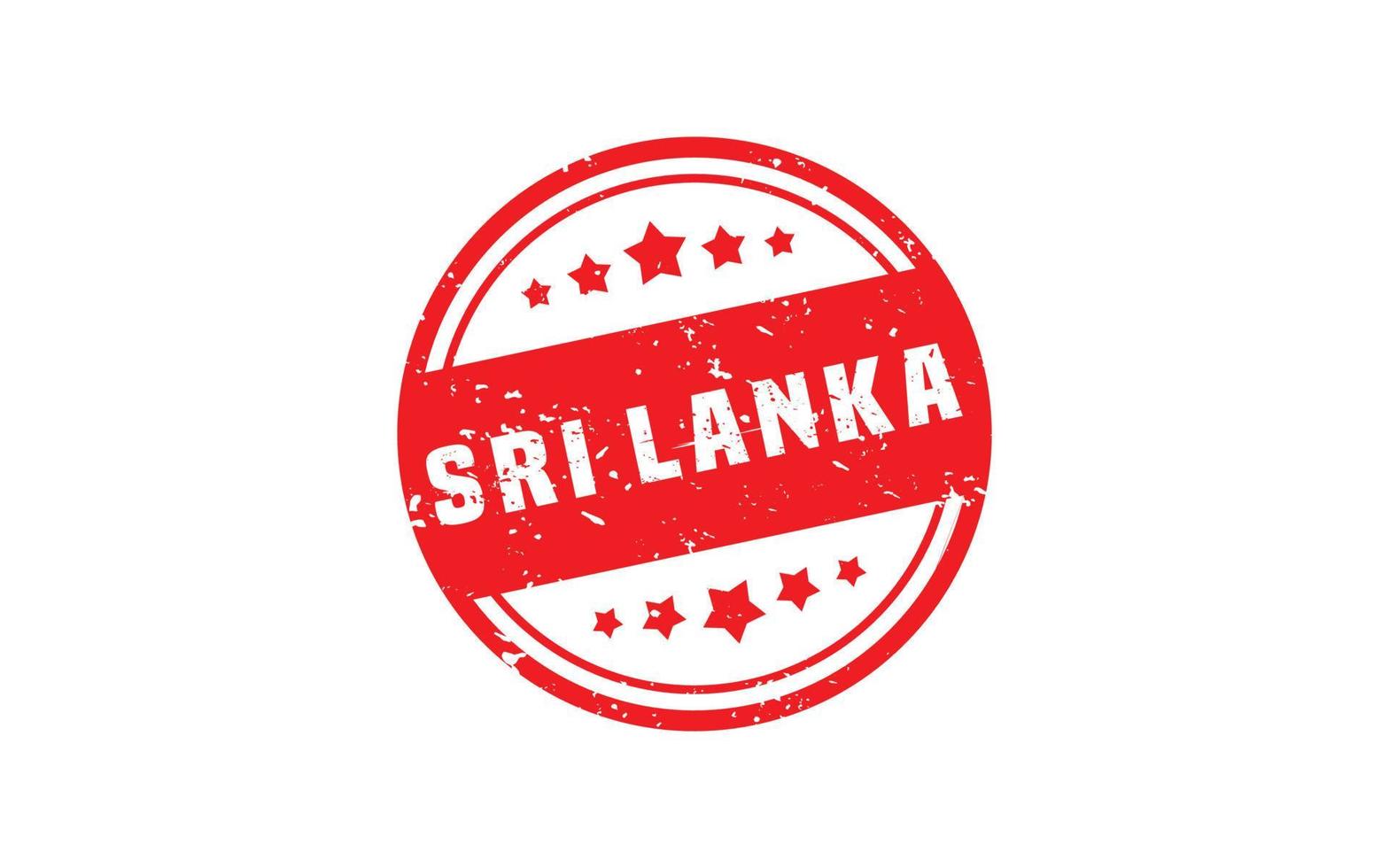 sri lanka sello caucho con grunge estilo en blanco antecedentes vector