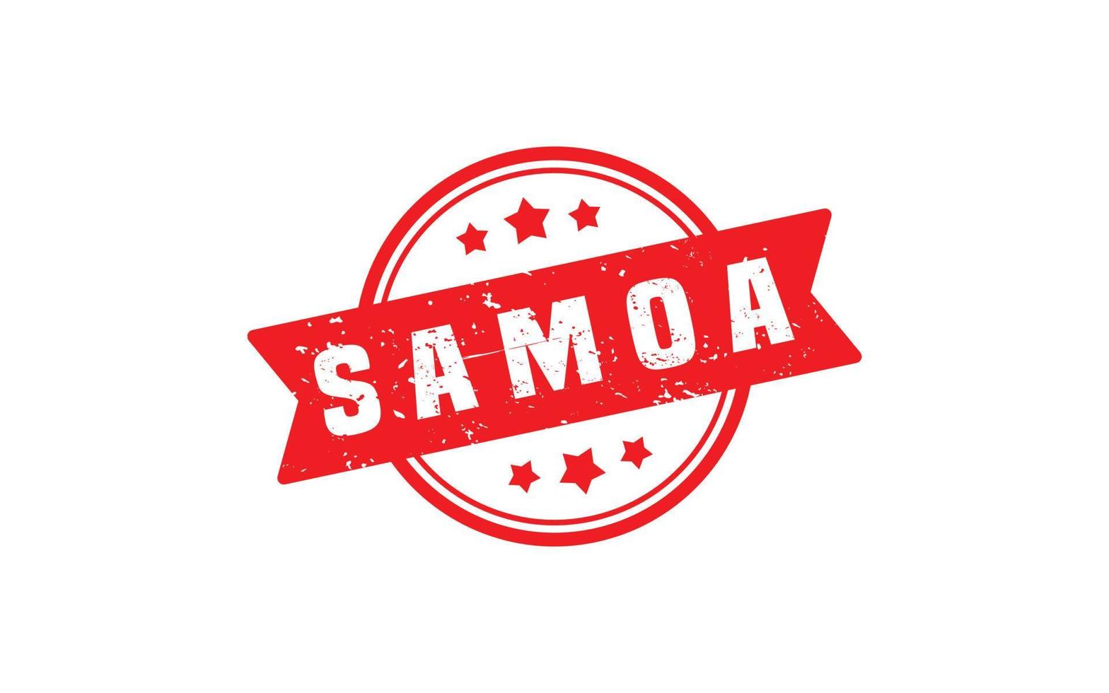 SAMOA stamp rubber with grunge style on white background vector