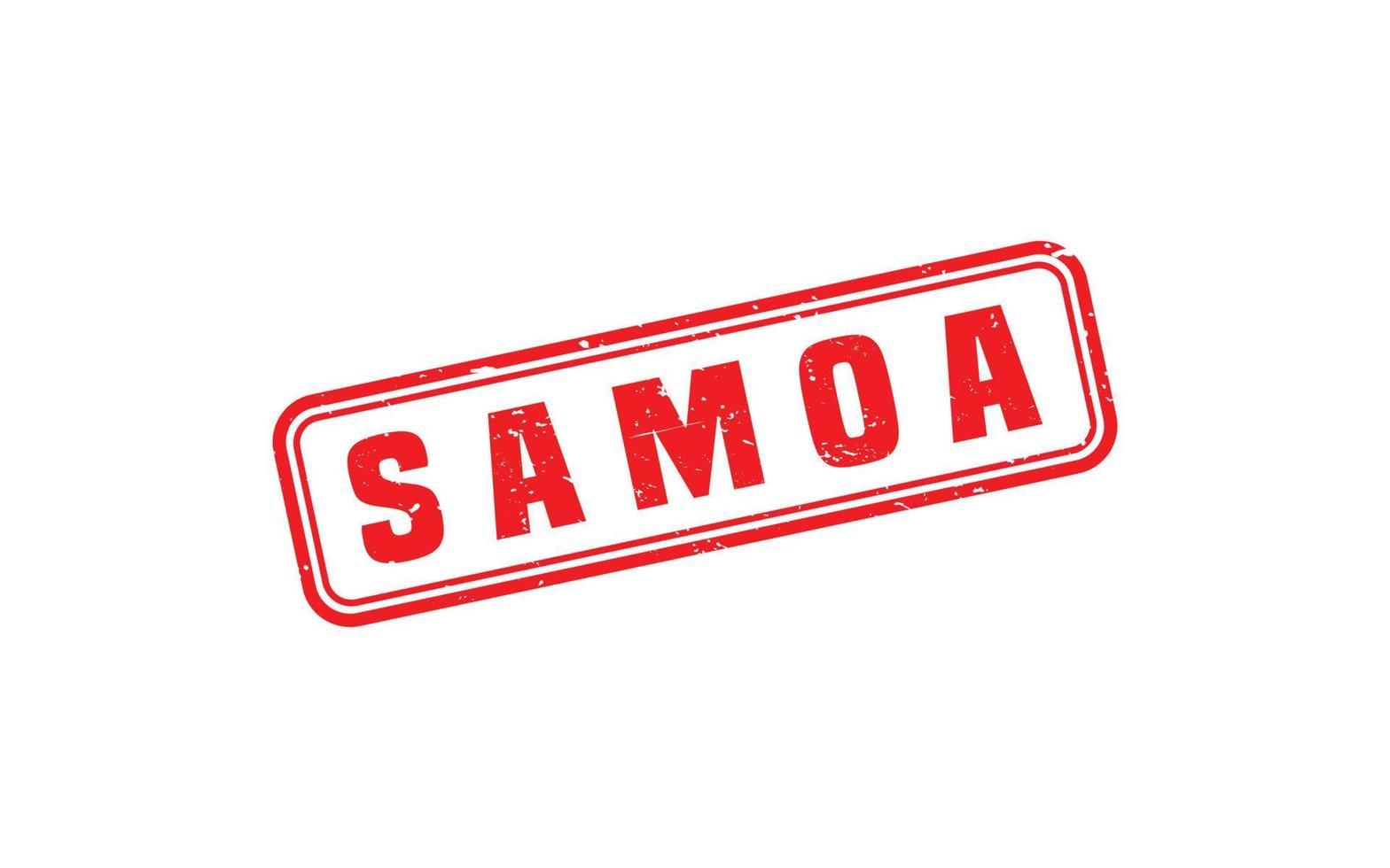 SAMOA stamp rubber with grunge style on white background vector