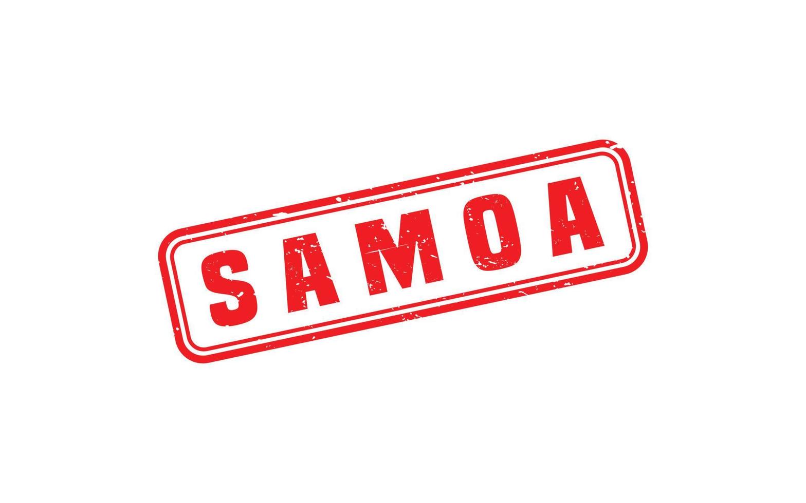 SAMOA stamp rubber with grunge style on white background vector