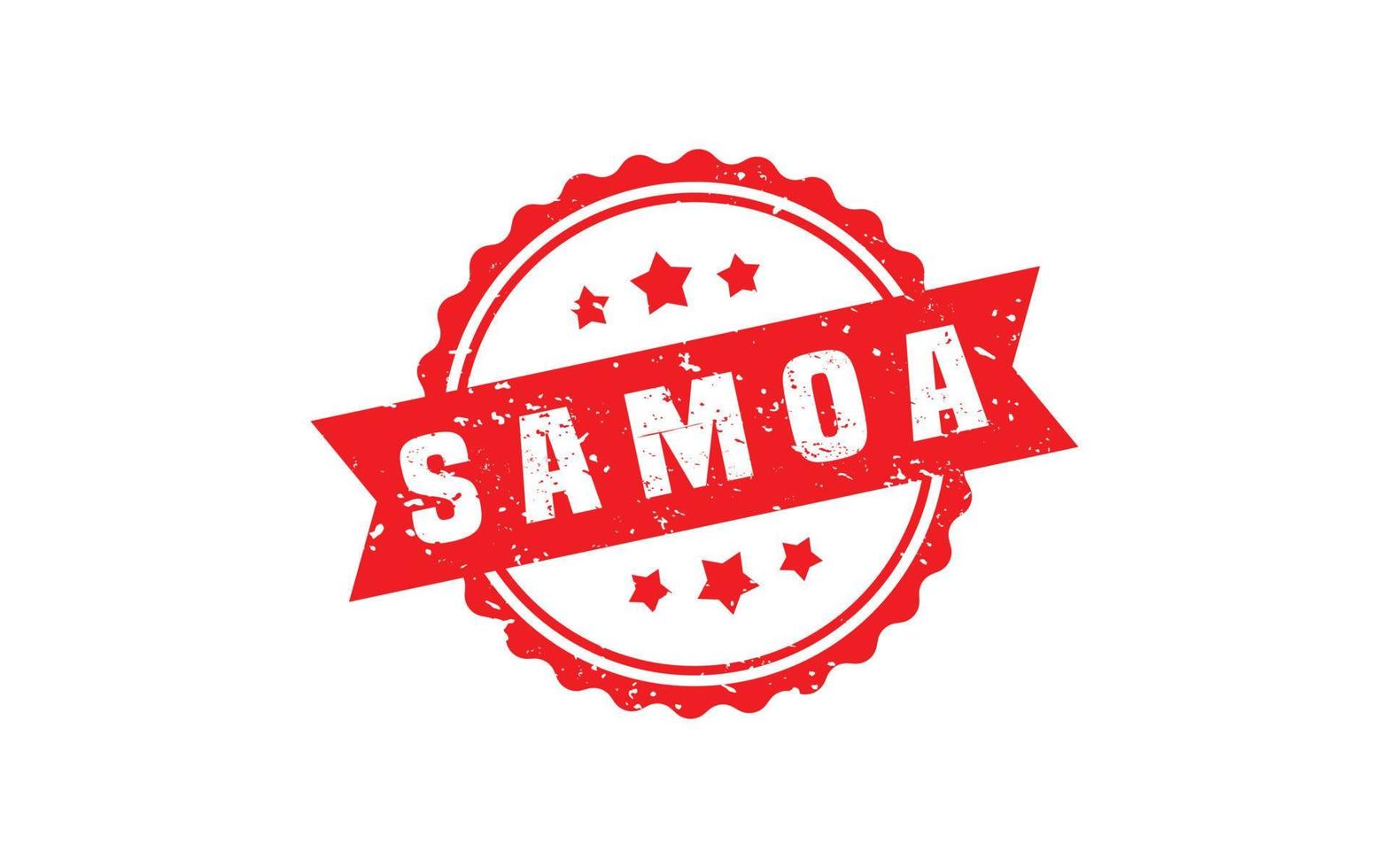SAMOA stamp rubber with grunge style on white background vector