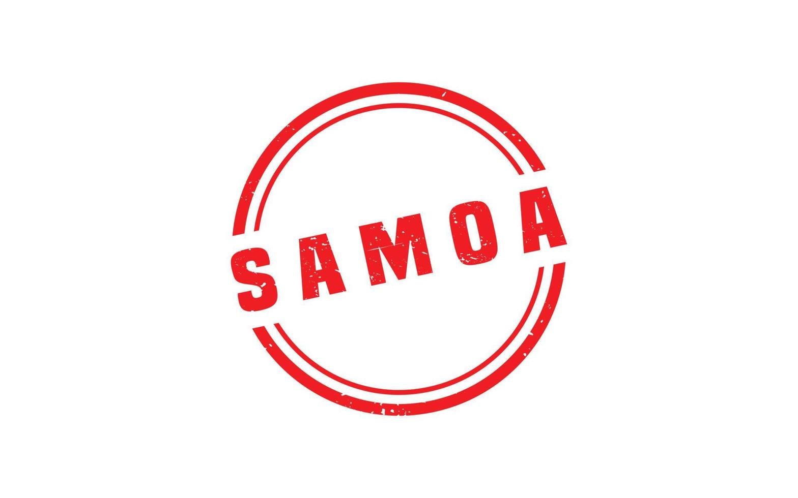 SAMOA stamp rubber with grunge style on white background vector