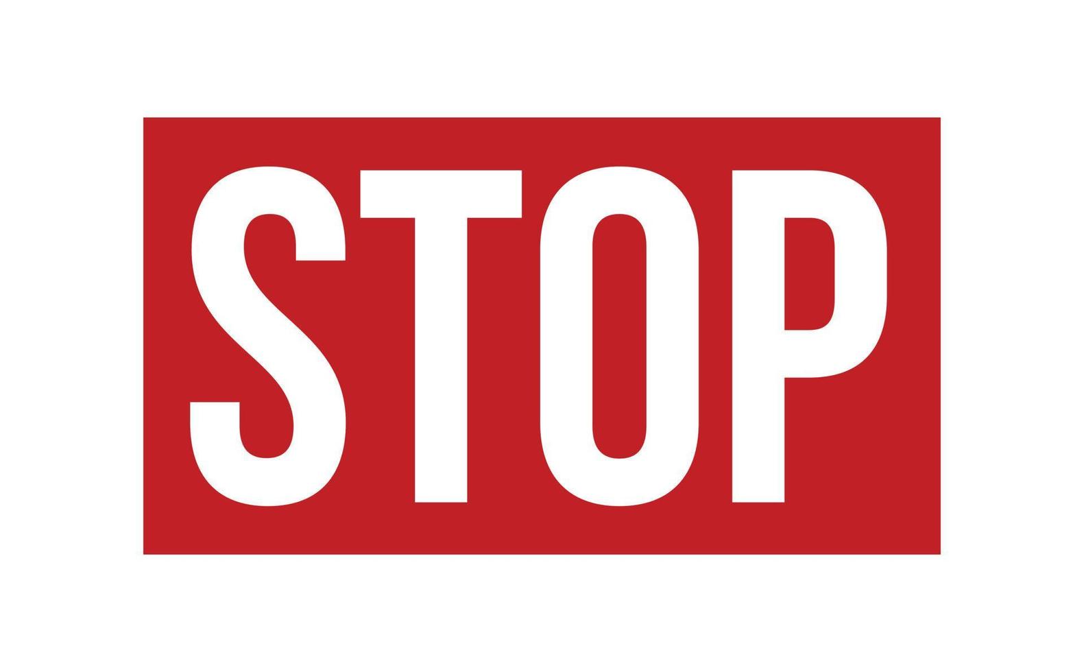 Stop Rubber Stamp. Red Stop Rubber Grunge Stamp Seal Vector Illustration - Vector