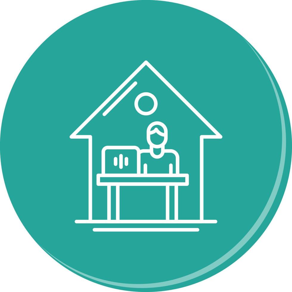 Work At Home Vector Icon