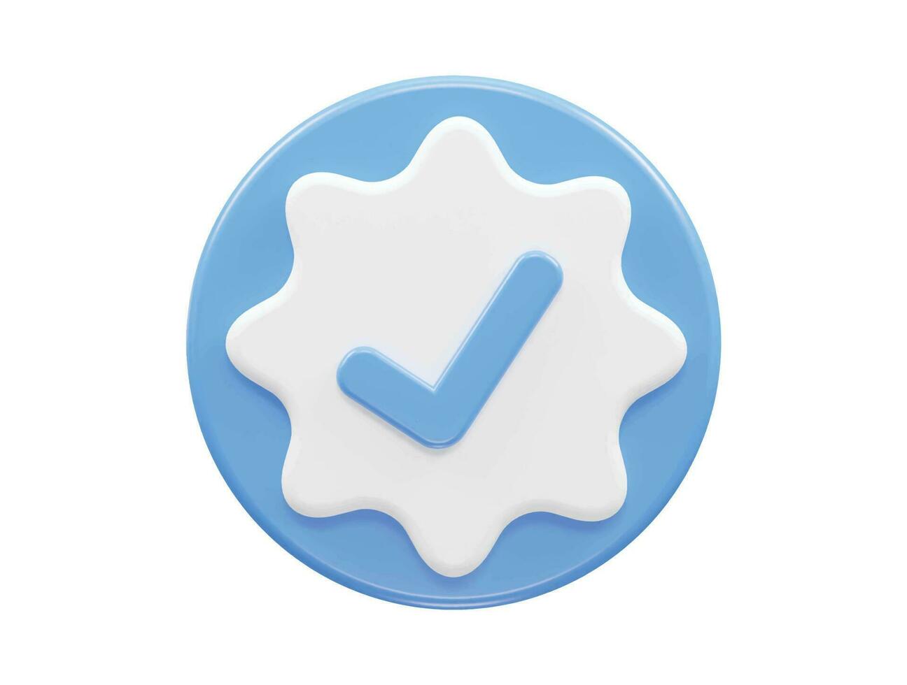 Verified icon 3d rendering vector illustration