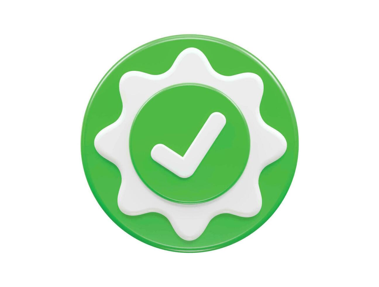 Verified icon 3d rendering vector illustration