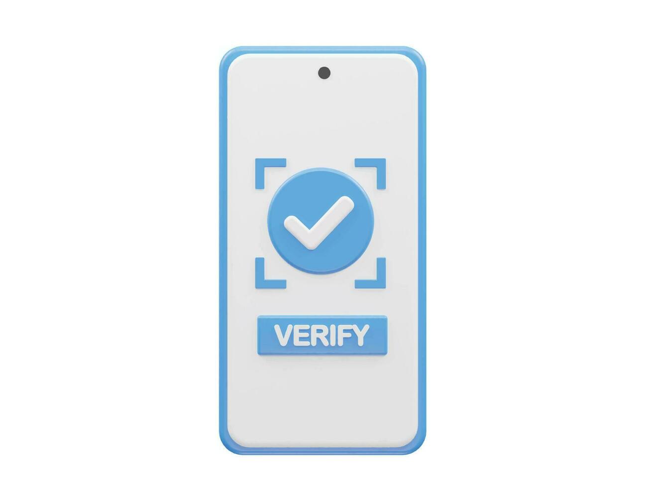Verified icon 3d rendering vector illustration