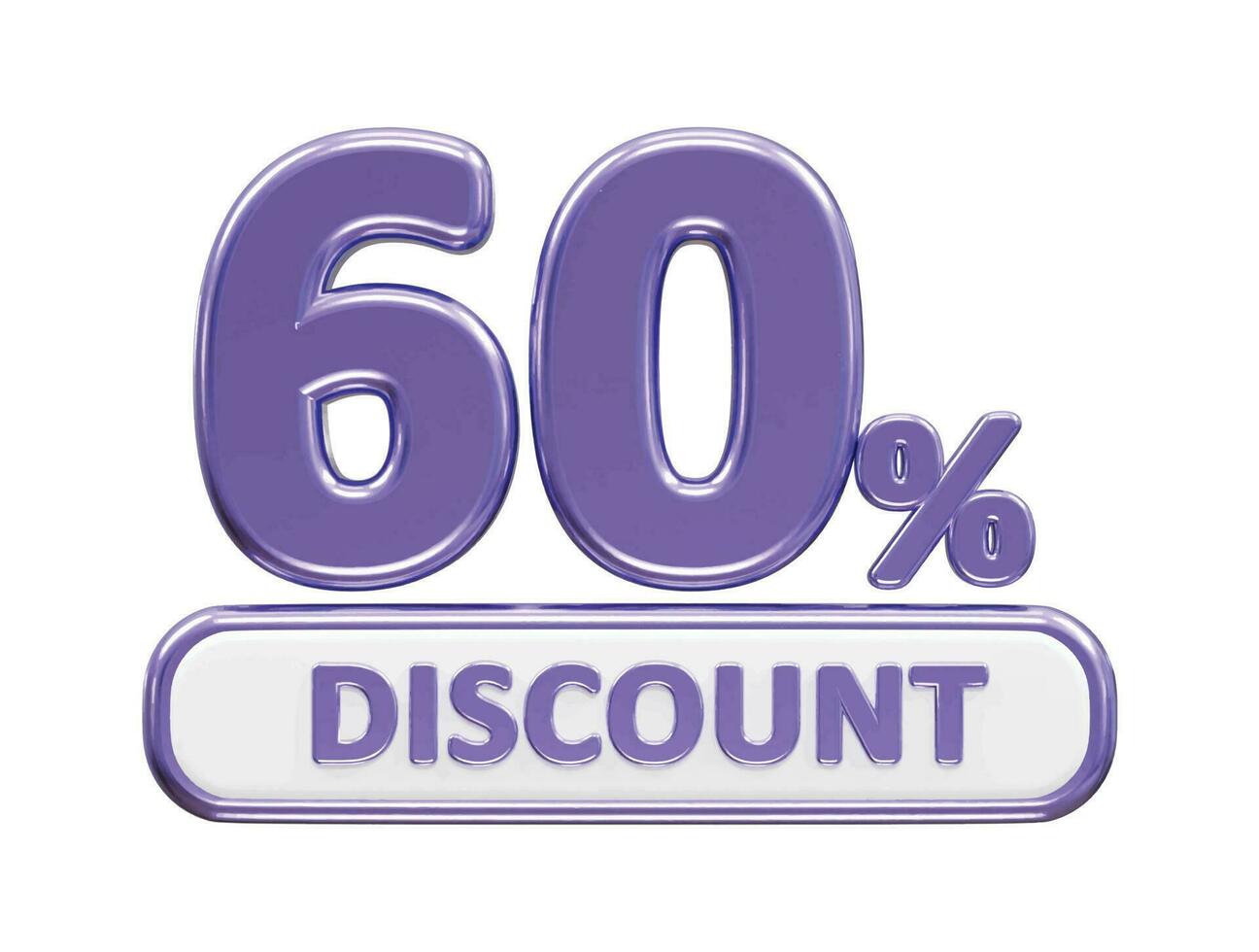 Discount sale percentage  vector illustration 3d render