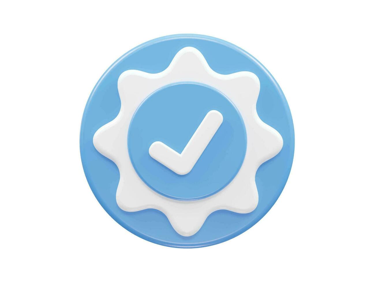 Verified icon 3d rendering vector illustration