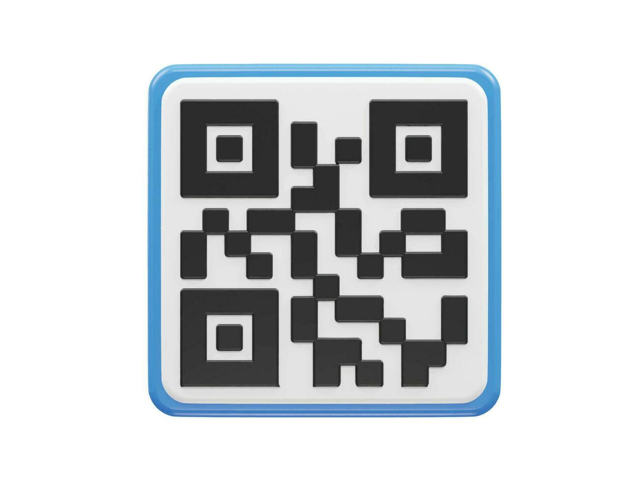 qr código 3d ilustración vector elemento transparente