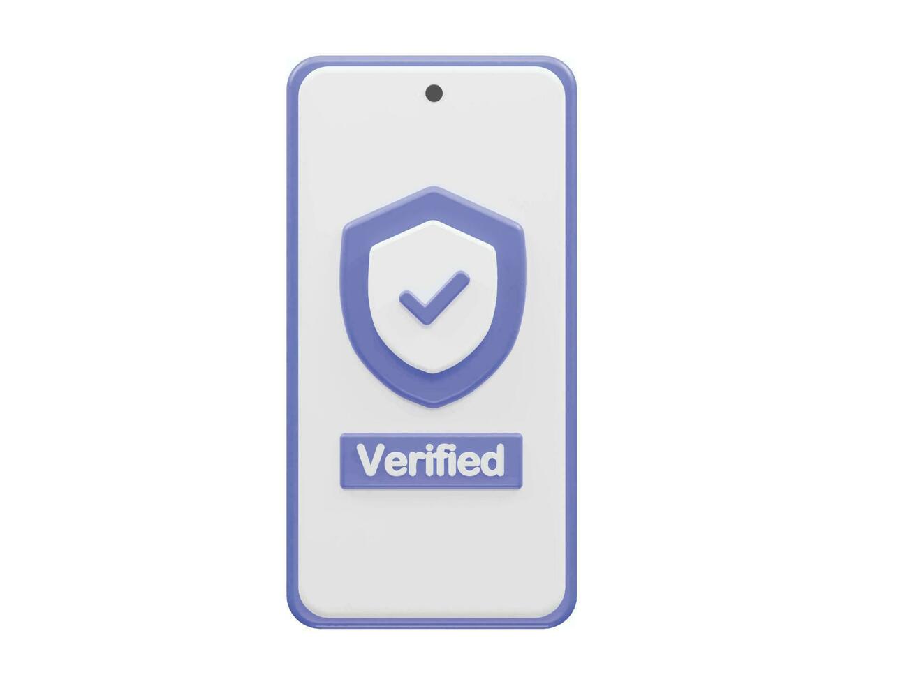 Verified icon 3d rendering vector illustration