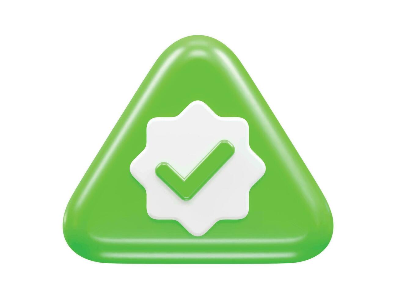 Verified icon 3d rendering vector illustration