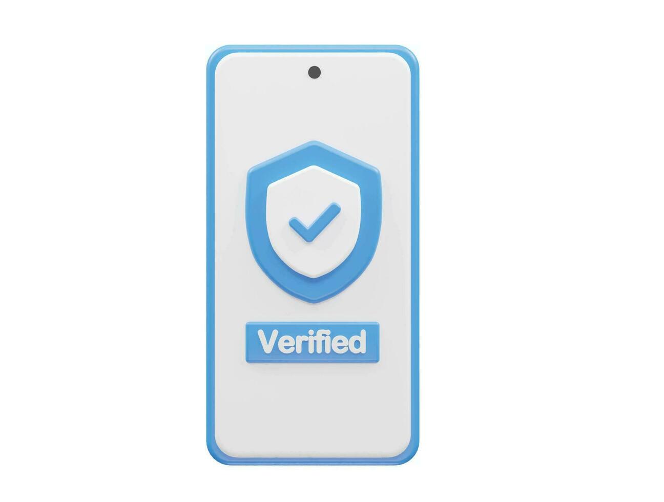 Verified icon 3d rendering vector illustration