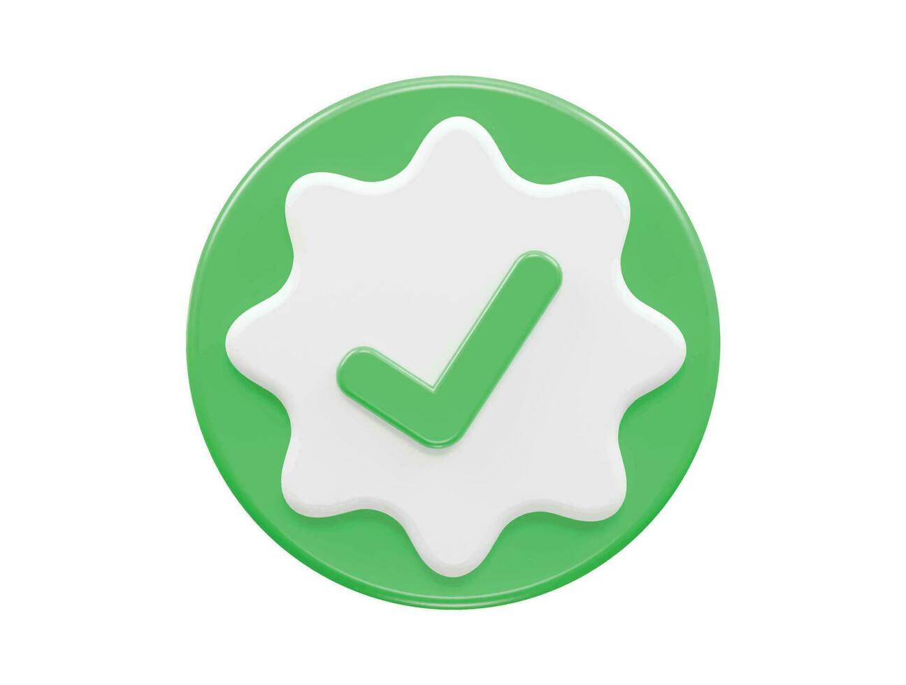 Verified icon 3d rendering vector illustration