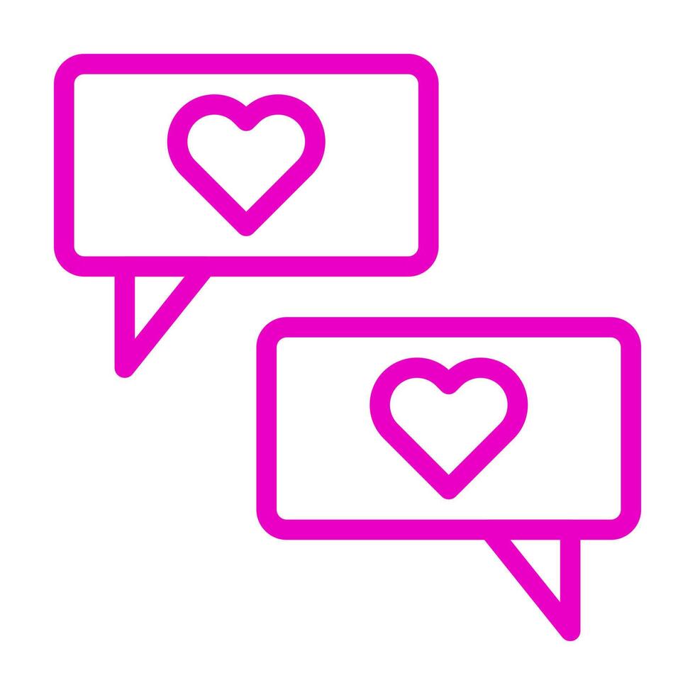 massage icon outline pink style valentine illustration vector element and symbol perfect.