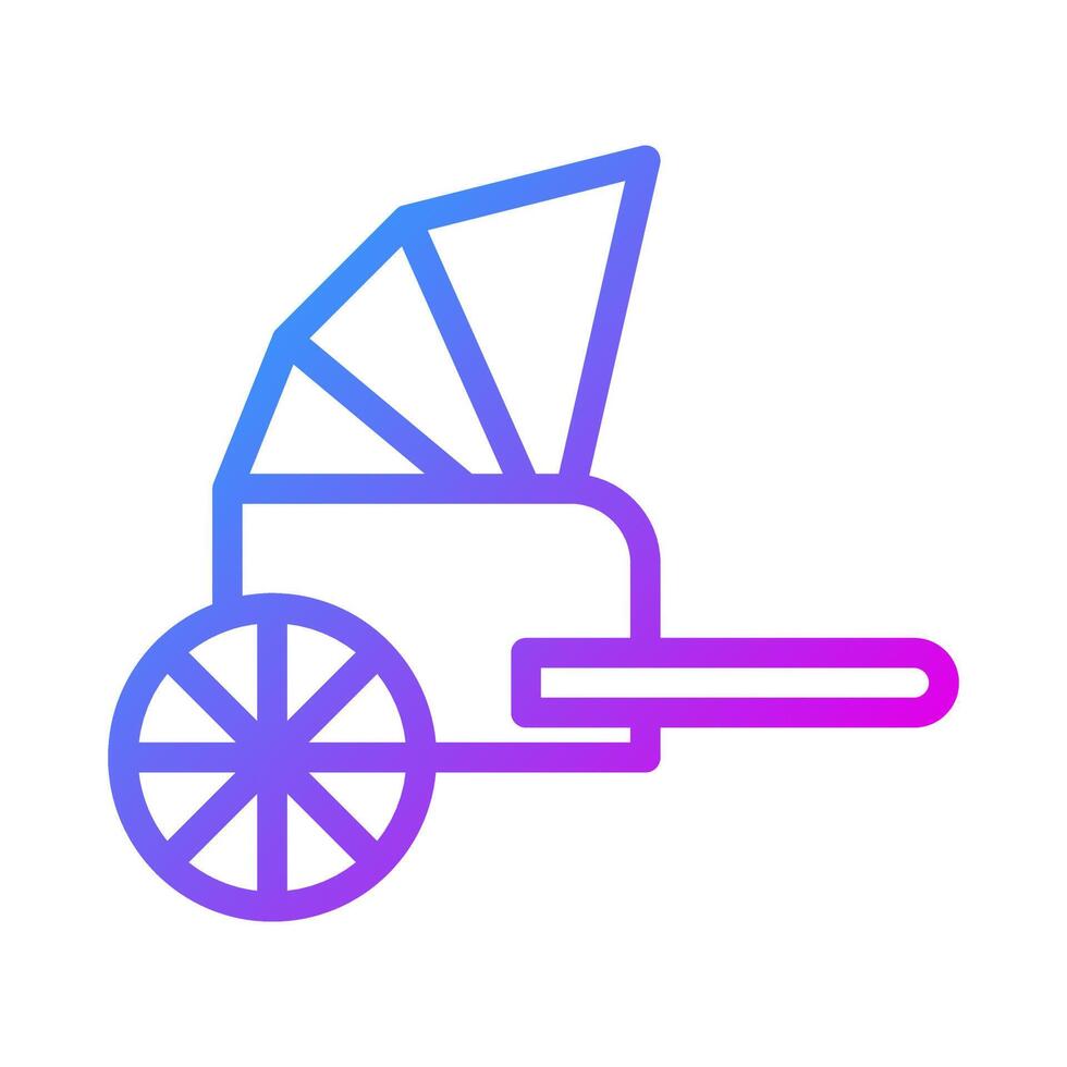 rickshaw icon gradient purple style chinese new year illustration vector perfect.