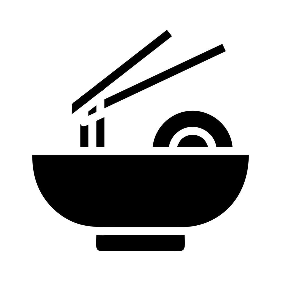 noodle icon solid style chinese new year illustration vector perfect.