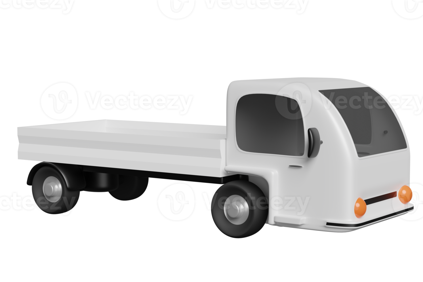 3d white delivery truck icon isolated. business delivery, express service transport concept, 3d render illustration png