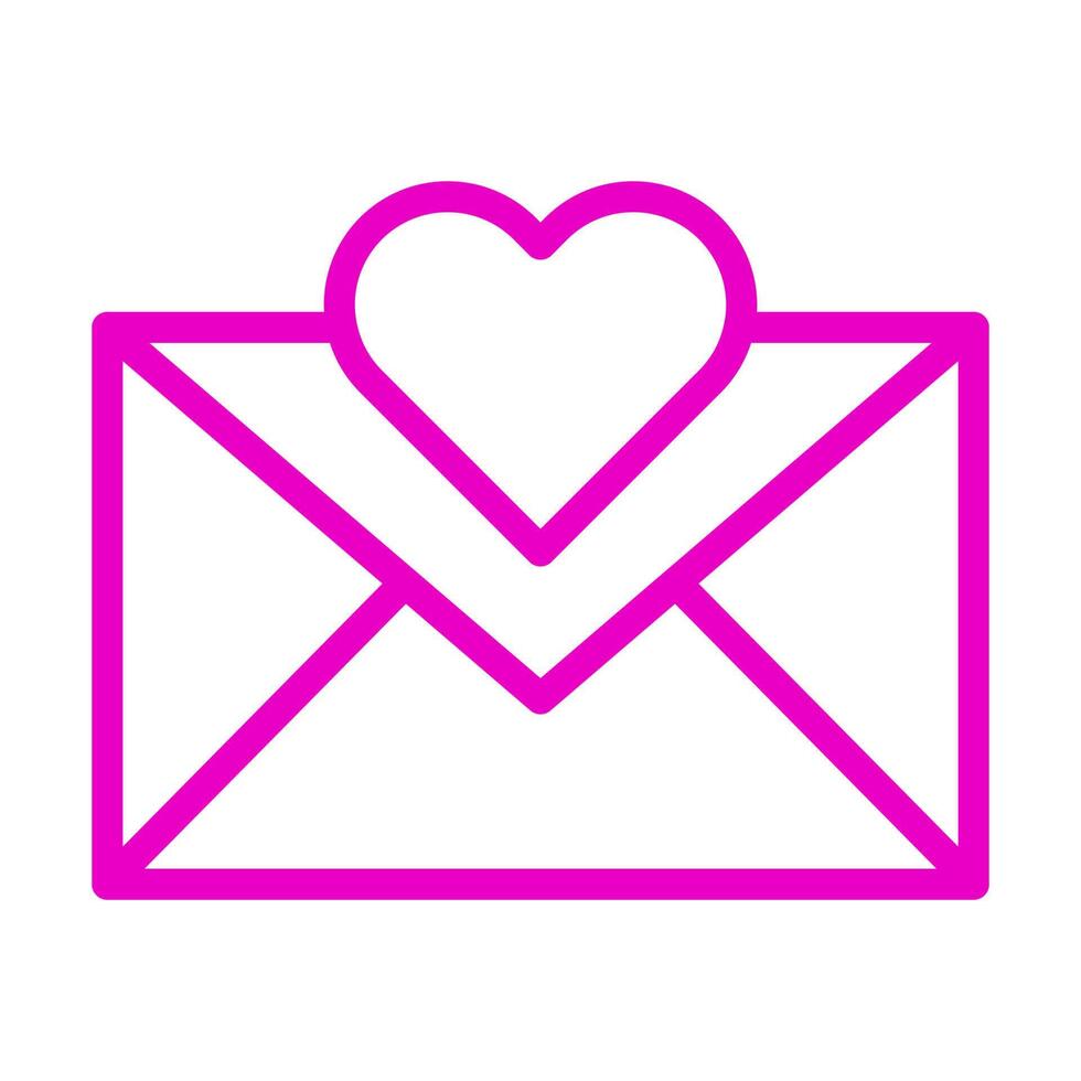 massage icon outline pink style valentine illustration vector element and symbol perfect.