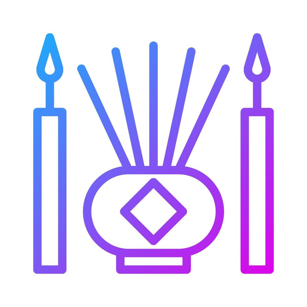incienso icono degradado púrpura estilo chino nuevo año ilustración vector Perfecto.