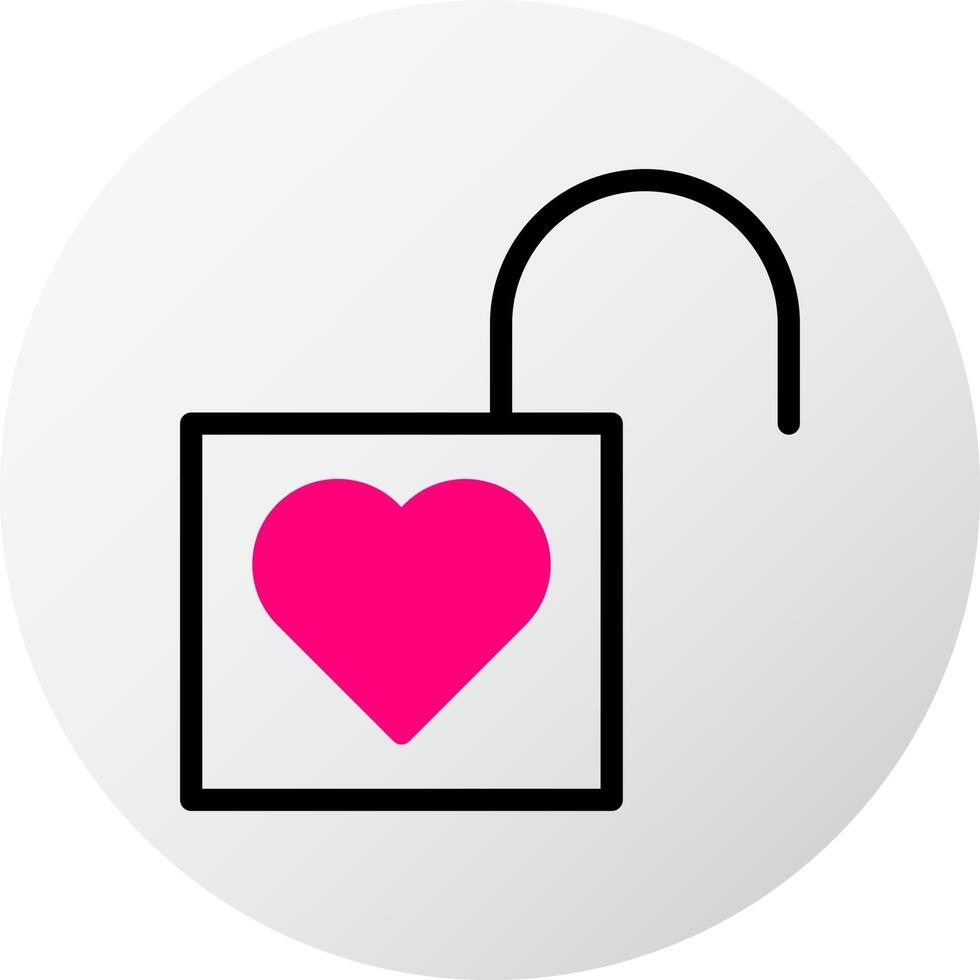 padlock icon filled red style valentine illustration vector element and symbol perfect.