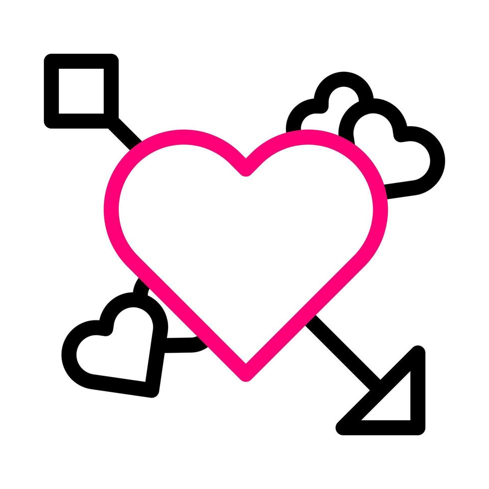 corazón icono duocolor rosado estilo enamorado ilustración vector elemento y símbolo Perfecto.