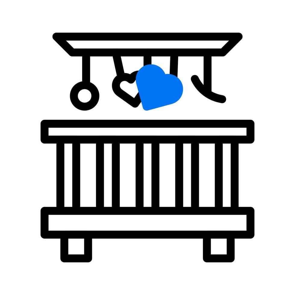 bed icon duotone blue style valentine illustration vector element and symbol perfect.