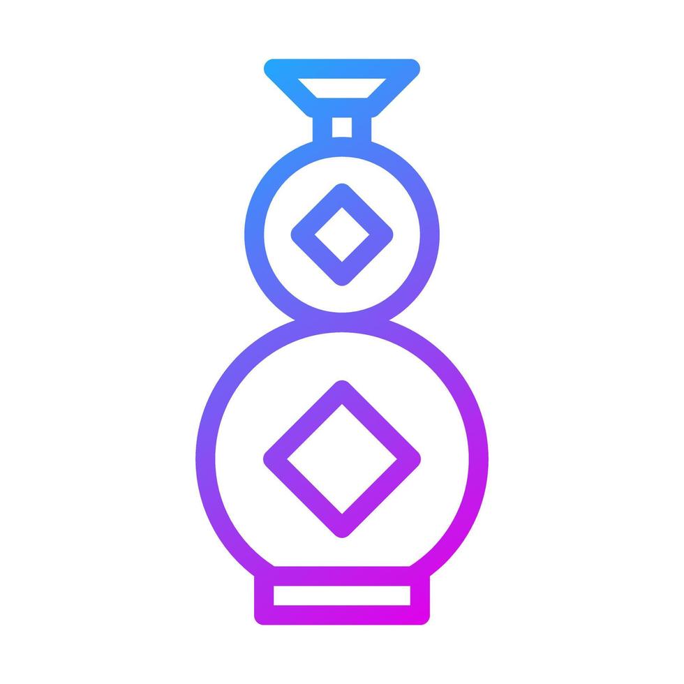 vaso icono degradado púrpura estilo chino nuevo año ilustración vector Perfecto.