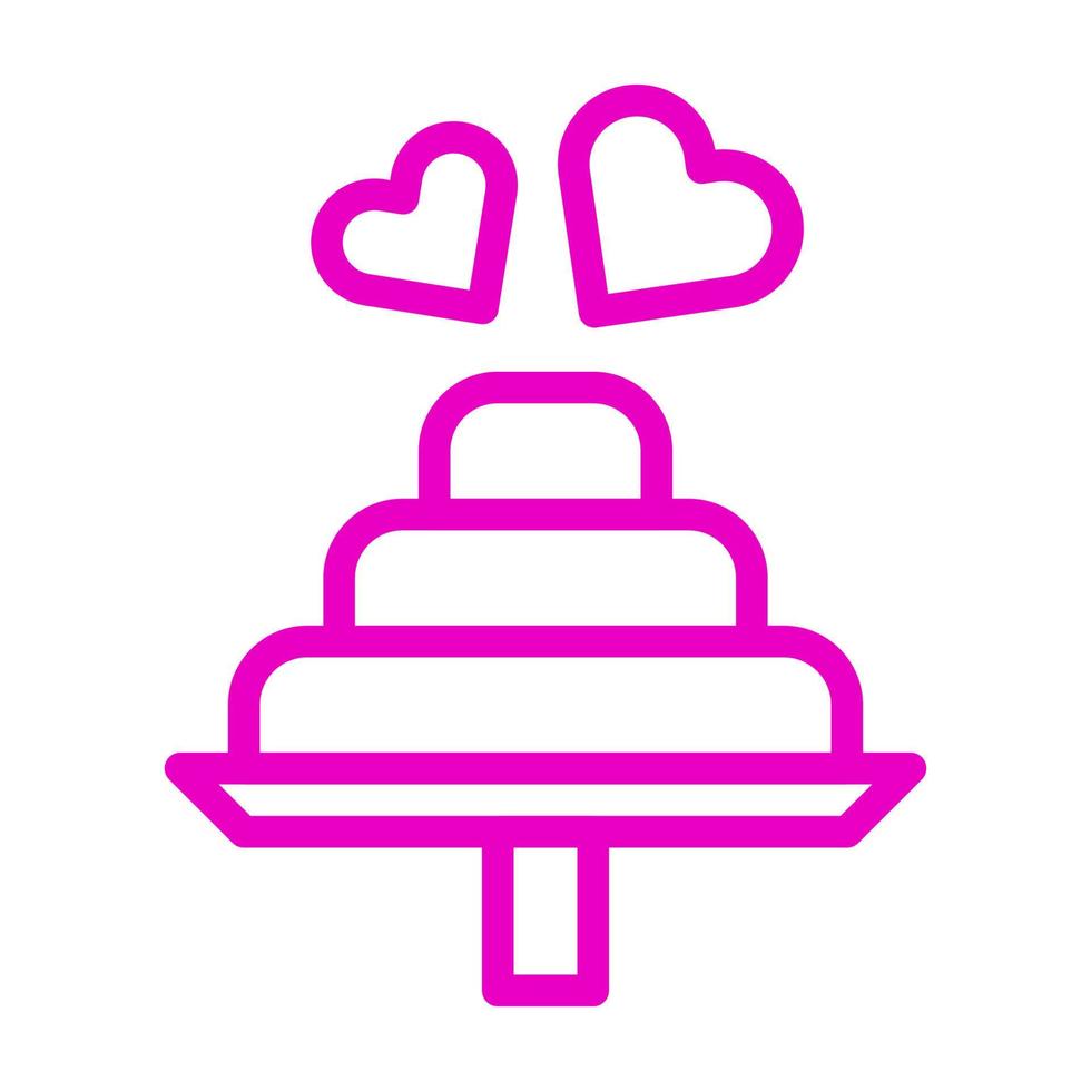 pastel icono contorno rosado estilo enamorado ilustración vector elemento y símbolo Perfecto.