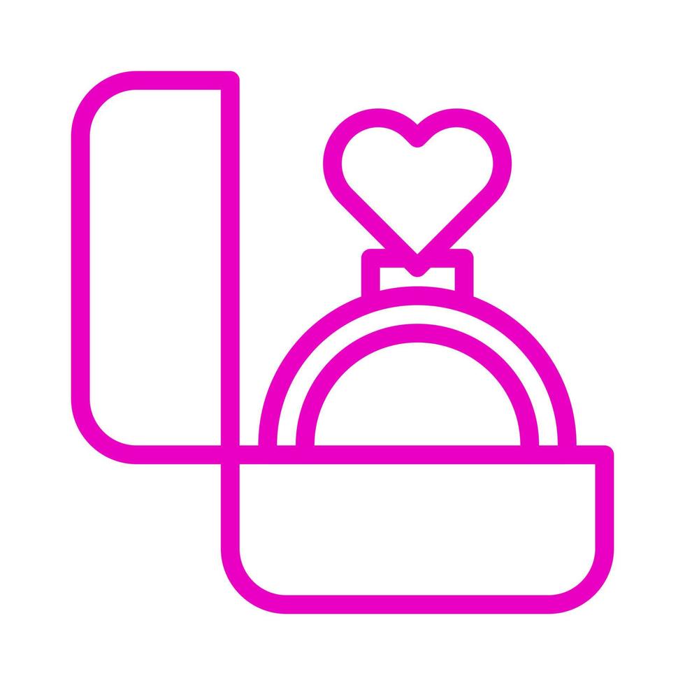 anillo icono contorno rosado estilo enamorado ilustración vector elemento y símbolo Perfecto.