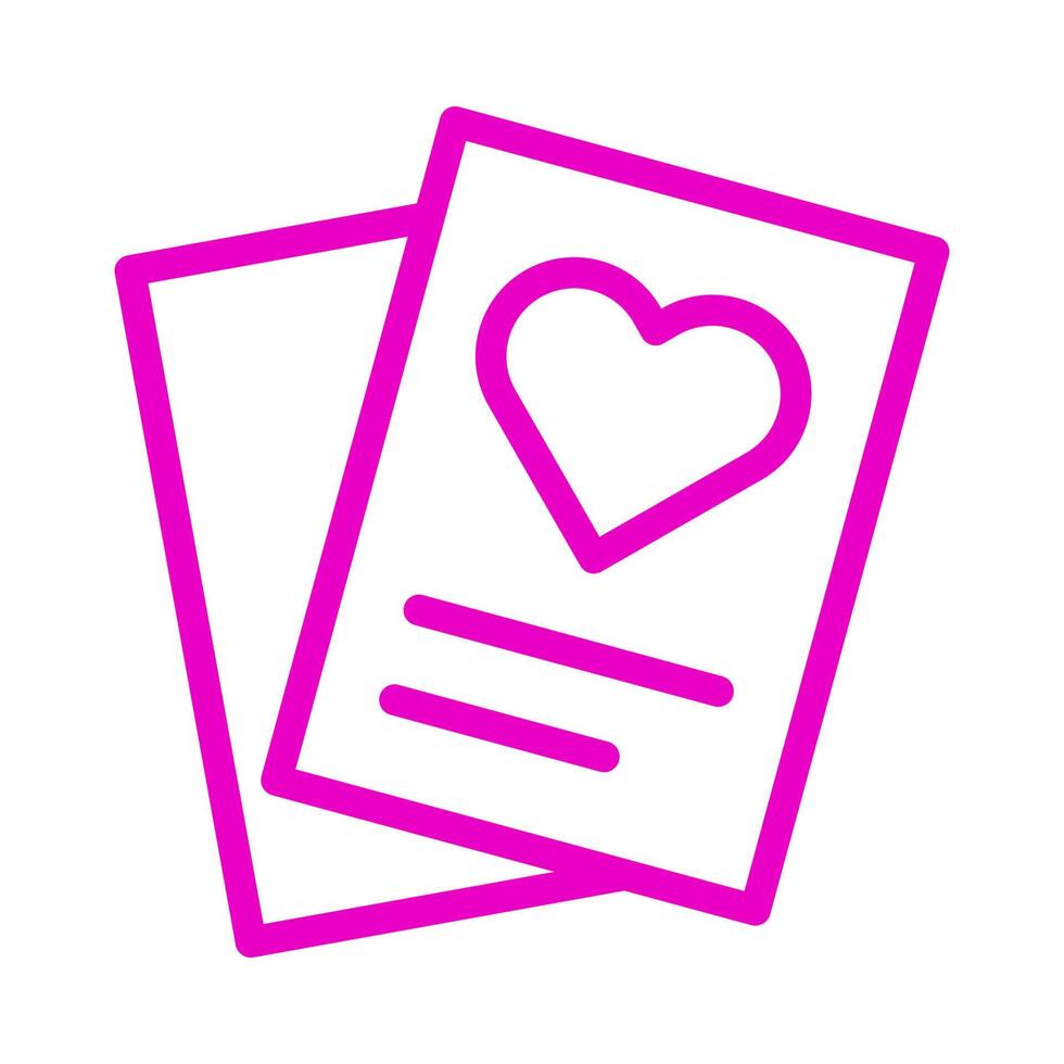 paper icon outline pink style valentine illustration vector element and symbol perfect.