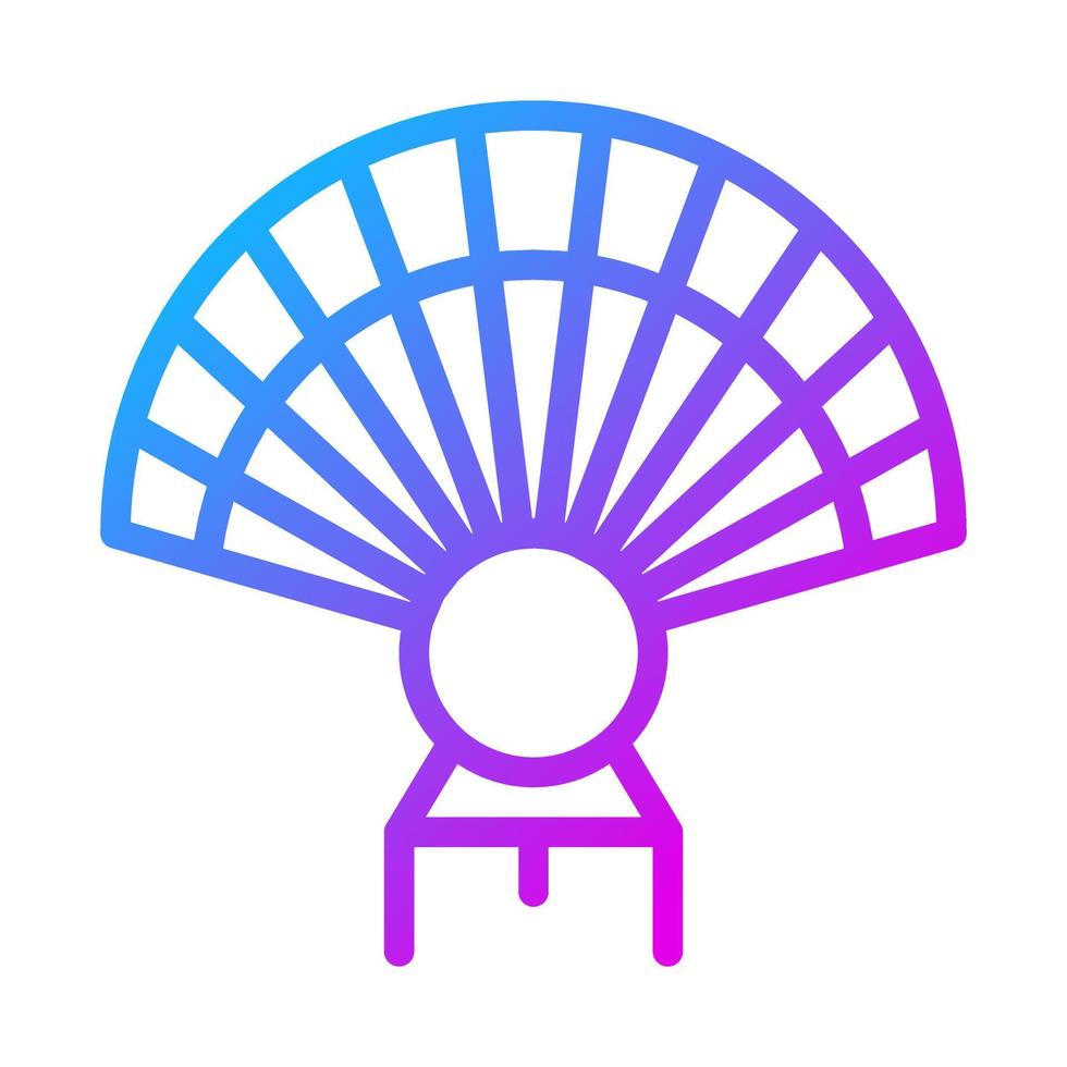 fan icon gradient purple style chinese new year illustration vector perfect.