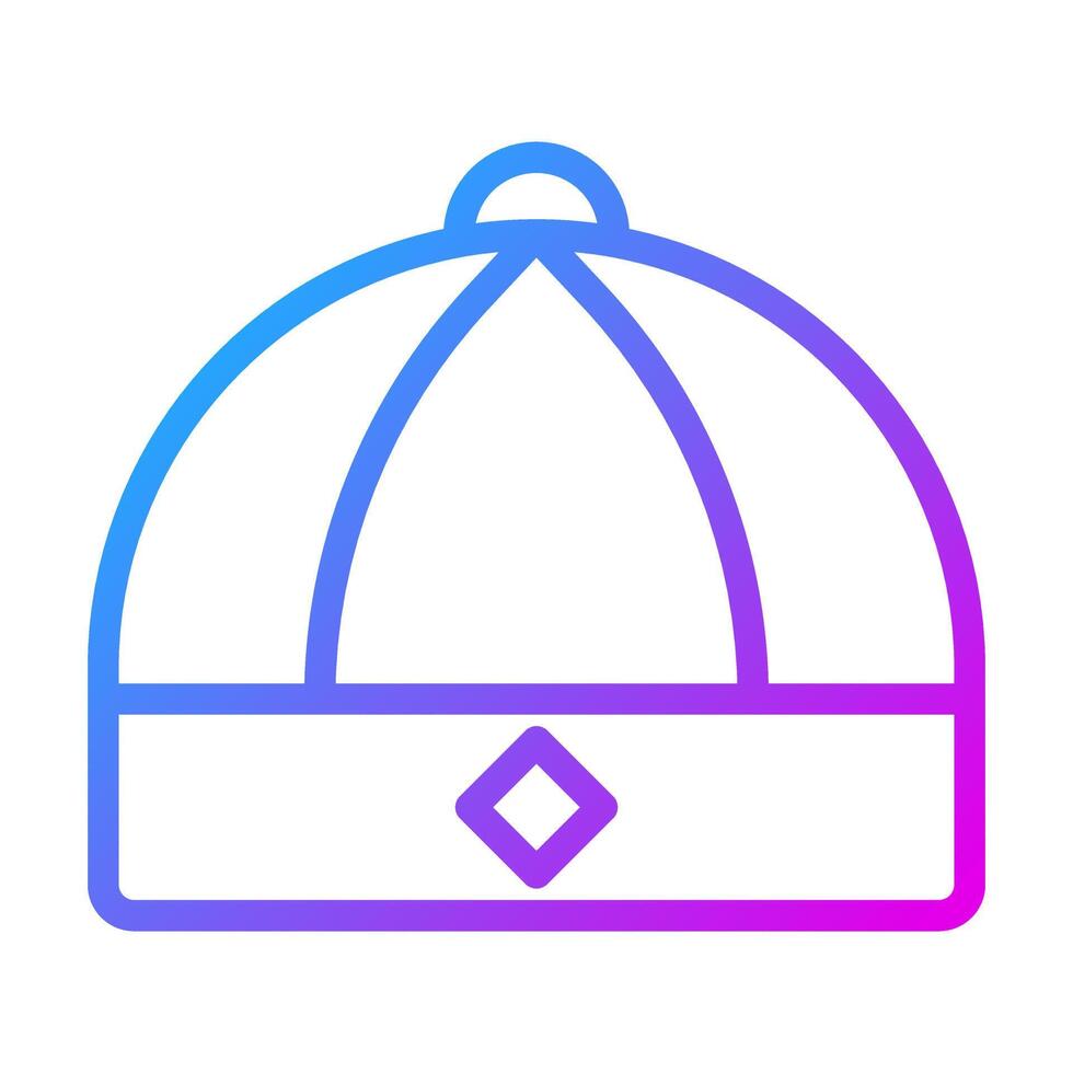 hat icon gradient purple style chinese new year illustration vector perfect.