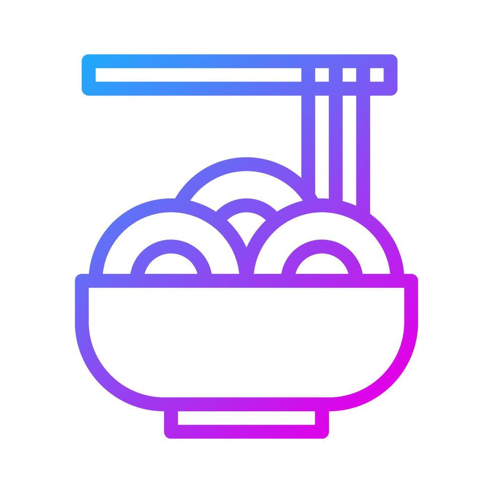 noodle icon gradient purple style chinese new year illustration vector perfect.