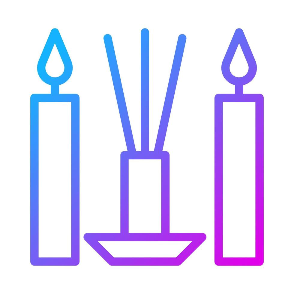 incense icon gradient purple style chinese new year illustration vector perfect.