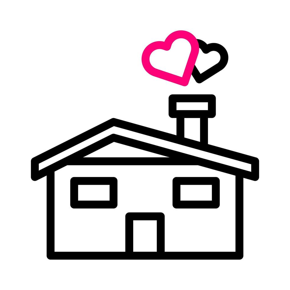 casa icono duocolor rosado estilo enamorado ilustración vector elemento y símbolo Perfecto.