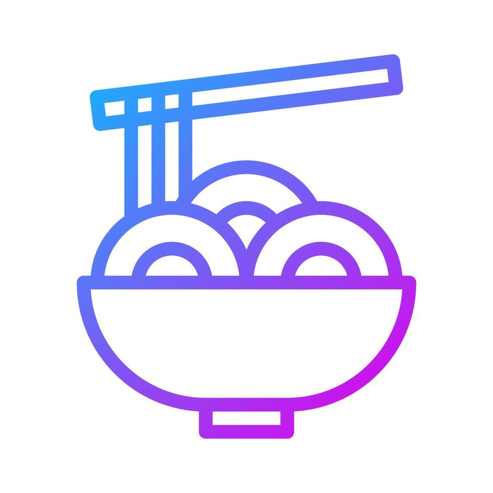noodle icon gradient purple style chinese new year illustration vector perfect.