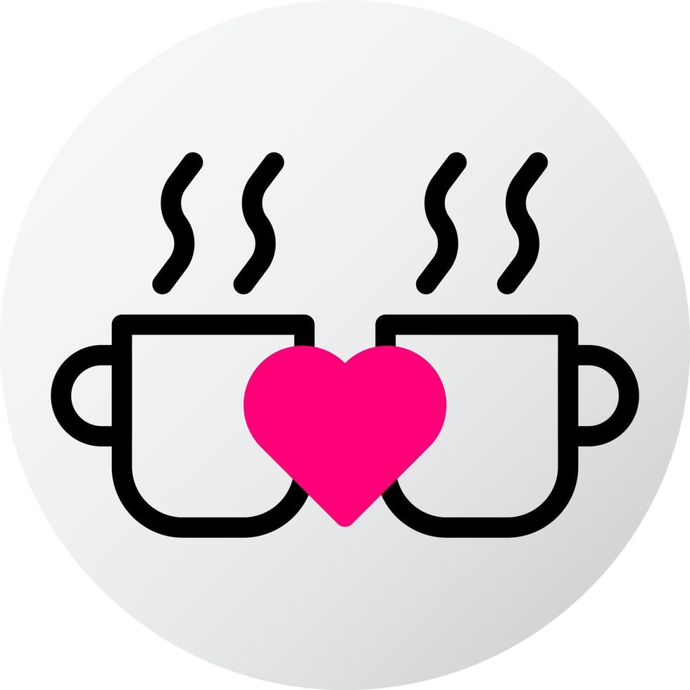 cup icon filled red style valentine illustration vector element and symbol perfect.