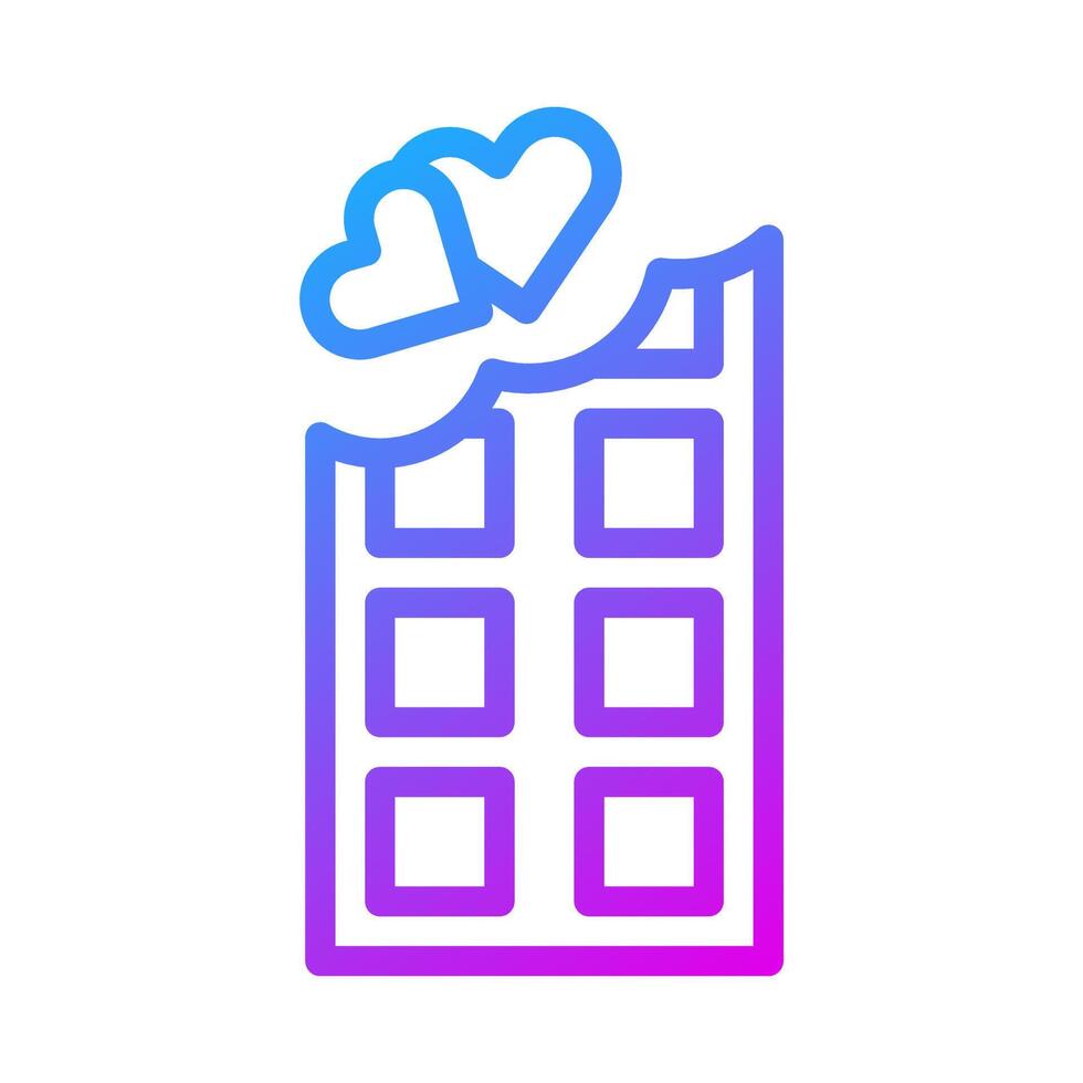 chocolate icon gradient purple style valentine illustration vector element and symbol perfect.