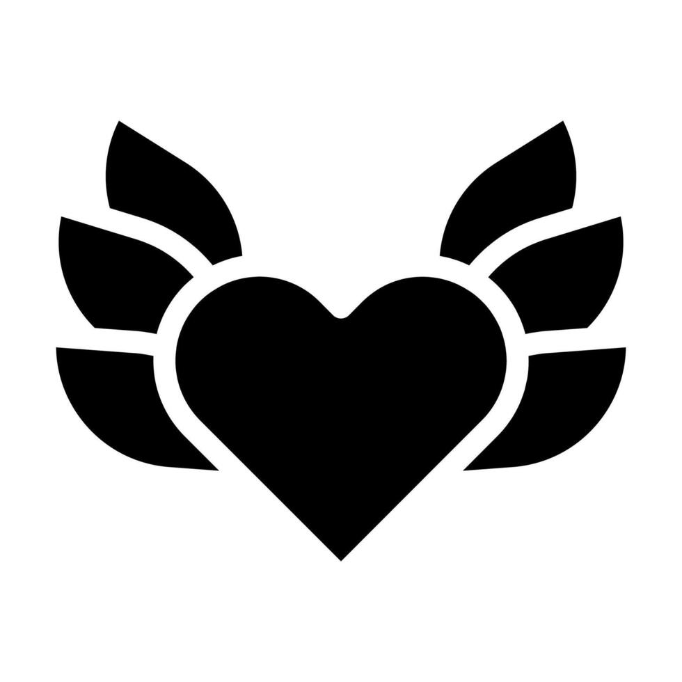 heart icon solid style valentine illustration vector element and symbol perfect.