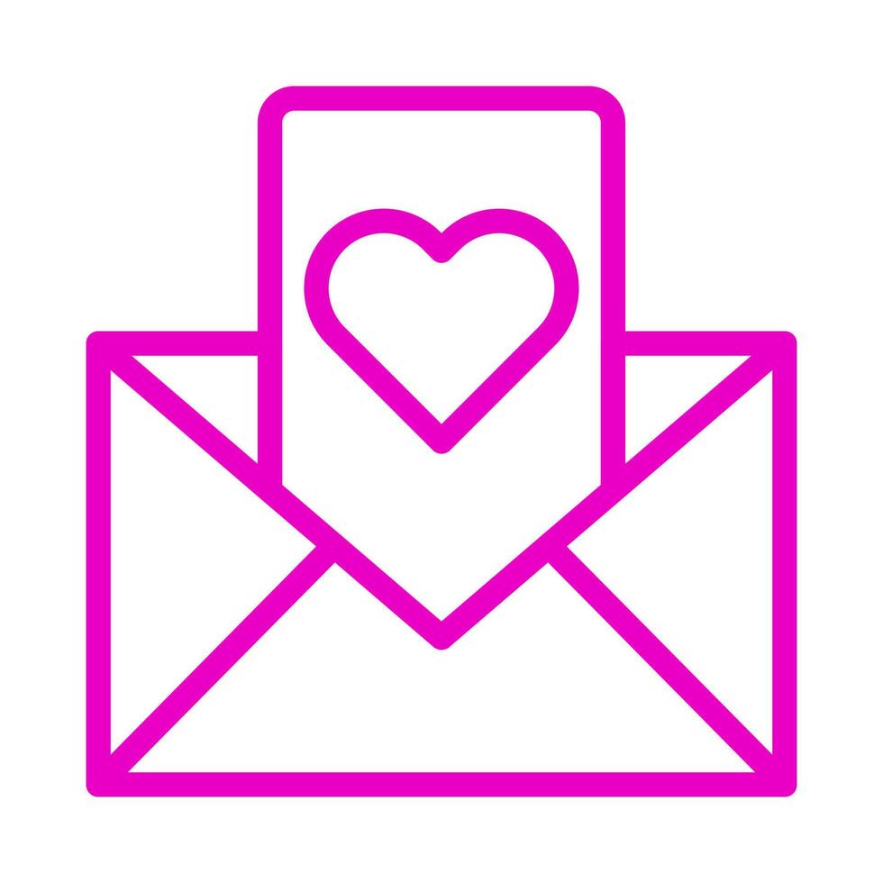 massage icon outline pink style valentine illustration vector element and symbol perfect.