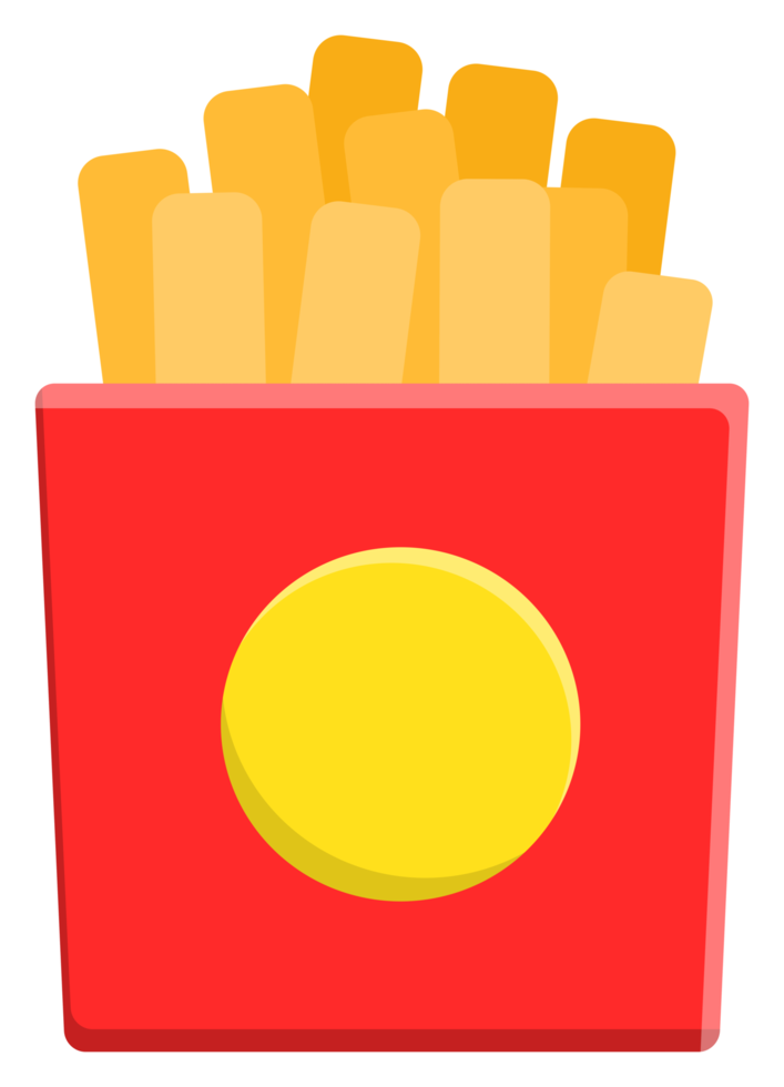 French fries isolated sticker png