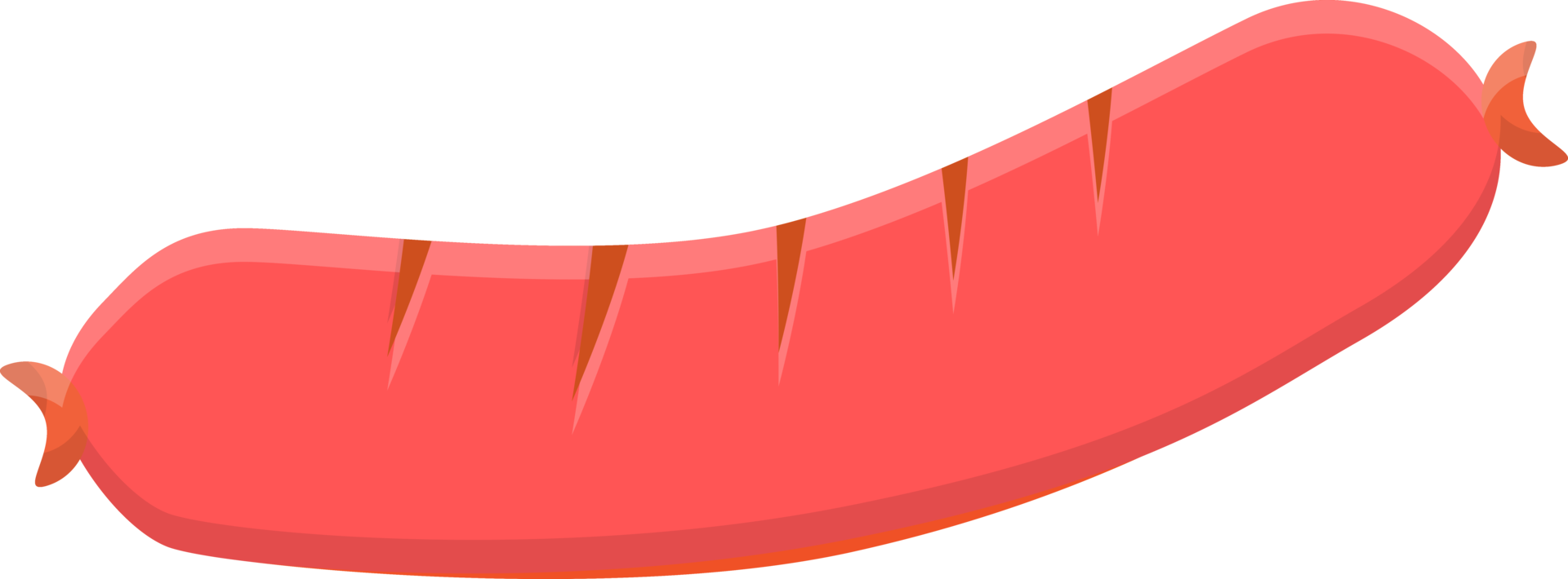 sausage object flat png