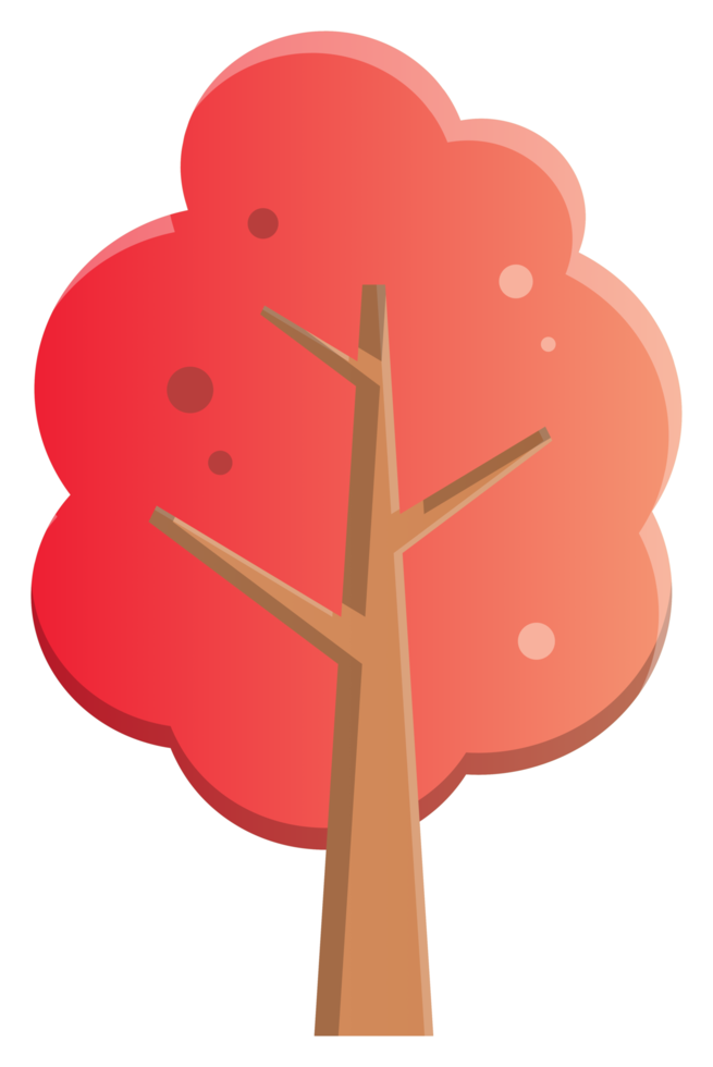 red tree object sticker png