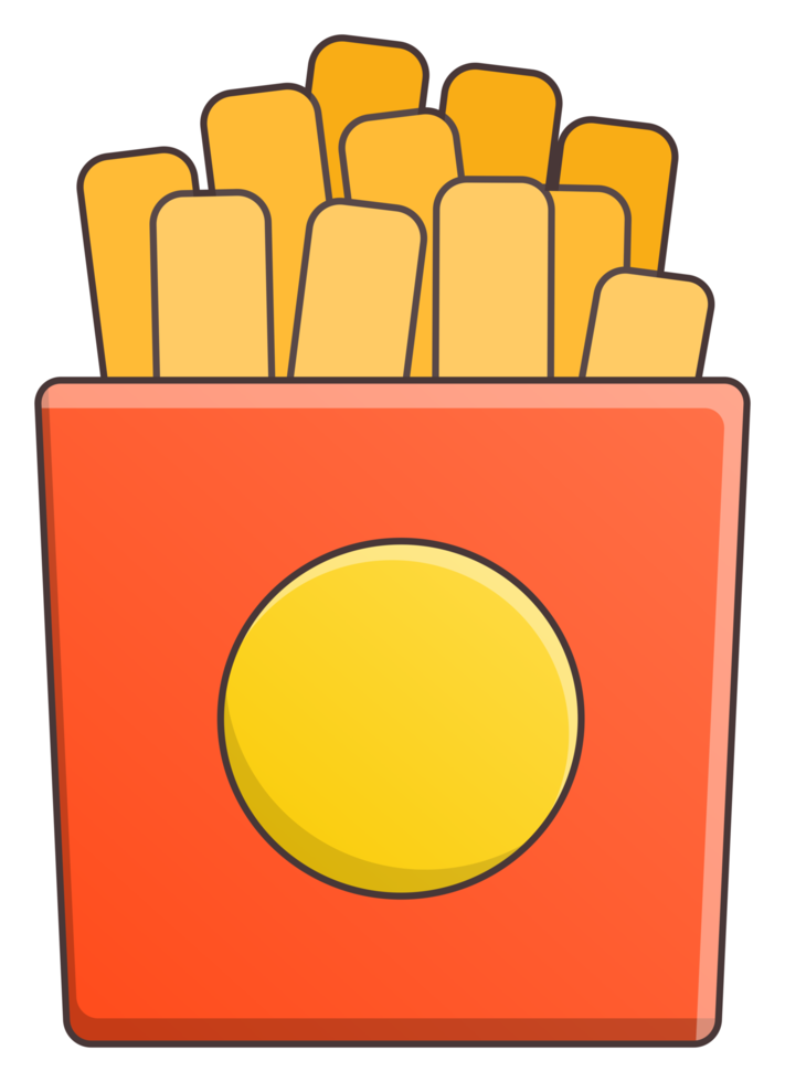 French fries sticker png