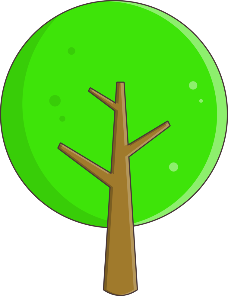 green tree object png