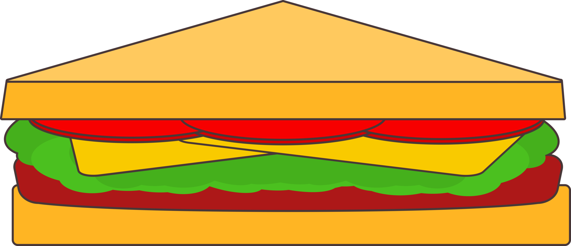 Sandwich cibo isolato png